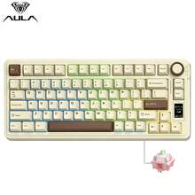 AULA S75 PRO Wireless Mechanical Keyboard, Triple-Mode Sealed Structure, Equipped With Multifunctional Display Screen And Knob, 75% Layout Hot-Swappable Gaming Keyboard, Pre-Lubricated Switches, RGB Backlight, PBT Keycaps, 4000mAh Battery, Smooth Tactile PC Gaming Keyboard - Multicolor - View 20