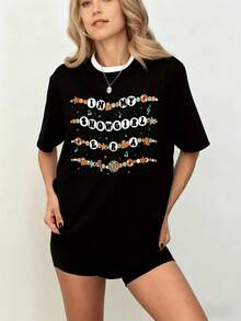 Show Girl T-Shirt With Friendship Bracelet, Show Girl Era T-Shirt, Show Girl T-Shirt, Gift For Fans Of The New Album 2025, Country Music T-Shirt - 黑色 - 查看 6