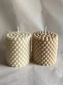 Textured Bubble Scented Candle Set, Home Decor Aromatic Candles, Candle Holder, Soy Wax Candles, Room Decoration, Holiday Decoration - Bubble Candles - View 4