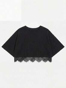 Camiseta básica de manga corta de 100% algodón lavado, verde oliva - Negro 2 - Ver 6