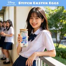 Disney 【官方授权】史迪奇复活节特别版16盎司玻璃杯，晶莹剔透，迪士尼粉丝的完美礼物 - 彩色 - 查看 4