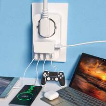HITRENDS 4-In-1 Multi-Function Wall Adapter With 3 USB Ports + 1 USB-C Port, Portable Wall Adapter, 5V/3.1A Fast Charging – Compact Cubic Design, Overvoltage And Short Circuit Protection, Suitable For Home, Office, And Travel. - View 11