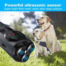 Rechargeable Dual-Head Ultrasonic Anti-Barking Device, Effectively Prevents Dog Barking And Trains Dogs - Black - View 8