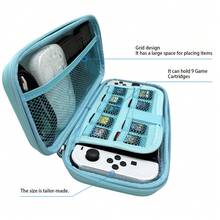 Portable Carrying Case For Nintendo Switch OLED, Black Wear-Resistant Fabric, High-Hardness EVA Hard Shell Effectively Protects Against Drops And Shocks, Layered Mesh Pocket Design, Textured Handle, Lightweight And Easy To Carry - View 6
