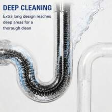 2pcs Multi-Functional Dryer Vent Cleaning Brush Set, Stainless Steel Dryer Vent Lint Brush, Manual Lint Brush, Flexible Fridge & Dryer Lint Collector Brush - Black - View 9