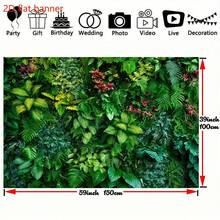 2D Flat Banner1 Piece Natural Green Forest Photography Backdrop, Wall Hanging Living Room Bedroom Office Home Decor Room Decor Party Decor - Multicolor - View 3