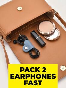 Heart Shaped Cord Organizer Earphones Headphones Cable Winder Organizer For Men And Women Cute Pu Leather Cable Organizer Ideal For Bags Use Travel Essentials Accessories Organizer Luggage Suitcase Back To School - Multicolor - View 5