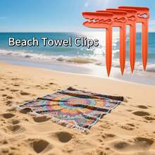 4 Packs Plastic Beach Towel Clips – Windproof Clips For Beach Towels, Picnic Mats, And Outdoor Blankets; Portable Clips For Wardrobes And Travel; Suitable For Back-To-School, Graduation, And Holiday Parties - View 6