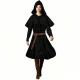 Black Hooded Cloak Robe
