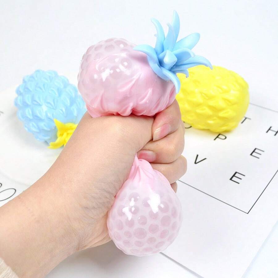 1/2 quả bóng bóp hình quả dứa mềm mại mới, đồ chơi giảm căng thẳng siêu mềm, thích hợp cho học sinh, thanh thiếu niên/người lớn, tuyệt vời làm quà tặng bất ngờ trong các dịp lễ, sinh nhật, Halloween, Giáng sinh, đồ chơi bóp mềm. - Nhiều màu - Xem 1