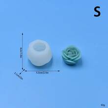 3D Rose Mold, Small/Medium/Large Rose Flower Mold For Candle Making, Silicone Rose Shaped Candle Mold Set - Suitable For Scented Candles, Gypsum, Floral Gypsum, Fragrance Stone And Handmade Soap Crafts | Romantic Rose Decor Mold, Ideal Gift For DIY Hobbyists And Valentine's Day Decoration - Roses - View 6