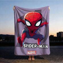 1pc Superhero Movie Print Blanket,Retro Cartoon Style Throw Blanket,Cartoon Character Printed Blanket,All-Season Universal Nap Blanket,Character Home Decor Blanket,Modern Fashion Gift Suitable For Home Bedroom Bed Sofa Office Lunch Break Cover Picnic Blanket - Nhiều màu - Xem 3