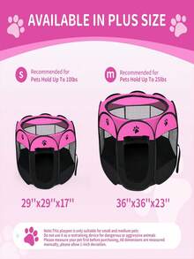 Portable Foldable Enclosed Pet Playpen, Suitable For Indoor Cats And Outdoor Dogs, With Zipper Top Cover And Door, Ideal For Dogs, Cats And Small Animals - Dusty Pink - View 5