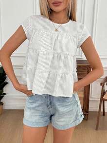 Camisa floral casual de mujer para el verano - Blanco - Ver 1