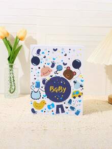 6 Inch Photo Album, 100 Pages, Cute Baby Theme Design, Perfect Gift For Birthday, Christmas - Multicolor - View 7