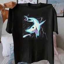 1 Piece Women's Vintage Western Gothic Horror Graphic T-Shirt - Featuring Cowboy Skeleton On Horseback And Skeletal Hands Design Br180g 100% Cotton - Black 6 - 查看 1