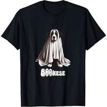1 Piece BOOnese Mountain Dog Halloween Ghost Funny T-Shirt, Bernese Mountain Dog Mom, All Seasons, 100% Cotton, One Side Print, Crew Neck, Short Sleeve, Unisex, Base Layer, 180g 100% Cotton. - 顏色 5 - 查看 6
