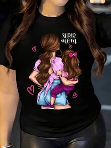 Camiseta de mujer para primavera y verano - Negro - Ver 4