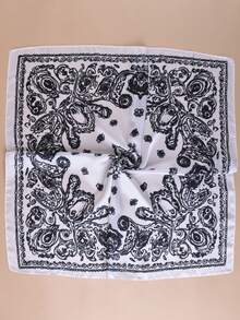 1pc Paisley Pattern Bohemian Polyester 70CM Square Scarf, Versatile Fashion Accessory For Hair, Bag, And Belt, Suitable For All Seasons - Multicolor - View 6