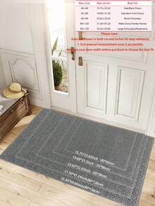 1pc Pineapple Design Doormat, Non-Slip Bottom, Machine Washable, Suitable For Bedroom, Entryway, Kitchen, Living Room, Balcony, Bathroom, Under Sink, Patio, And Other High-Traffic Areas, Soft, Absorbent, Easy To Clean, Decorative And Practical - Grey - View 2