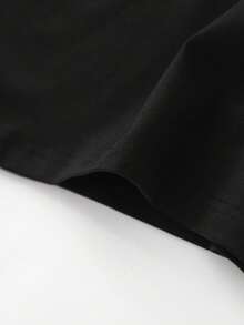 Diseño simple y versátil. Nueva camiseta de una pieza para primavera/verano con cuello redondo - Estampado de corazón y lápiz para el Día del Maestro. Cuello redondo, moderna, elegante, única y divertida. Cómoda, suave, transpirable, ropa elegante para fiestas y celebraciones. Ropa para Navidad, Halloween, Pascua, Día de San Valentín, vacaciones, vestido de graduación universitaria, nuevos productos de verano y otoño, camiseta de algodón estilo Y2K. - Negro - Ver 4