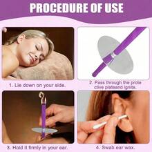 50/25/20/10/2pcs Ear Cleaning Sticks Set With Ear Candles, Flame Retardant Trays And Cleaning Sticks – Soft & Wax Removal Tools For Home Spa, Travel & Daily Hygiene - Multicolor - View 6