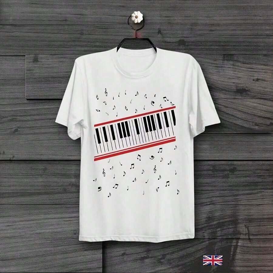 Camiseta de Manga Corta de Algodón para Hombre, Estampado Retro Vintage Hipster Unisex, Inspirada en el Video de  Beat It de MTV - Forma - Ver 1