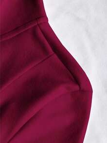 Chaqueta ligera con estampado de polo para mujer, abrigo casual de calle deportivo con cremallera, ajuste delgado de manga larga, otoño - Burdeos 2 - Ver 3