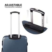 W WINGS 20"、24"、28" ABS+ 硬殼行李箱套裝 | 密碼鎖、伸縮拉桿、360°旋轉輪，適用於度假與商務旅行 - 藏蓝色 - 查看 8