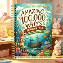 Why Thousands Of Questions Coloring Book | A Questioning Coloring Book | Fun Knowledge + Creative Drawing | Learn While Coloring, Boost Concentration And Imagination | Interactive Educational Toy - Single Piece - View 3