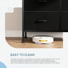 Sweetcrispy Dresser For Bedroom With 8 Drawers Tall Dresser & Chest Of Drawers Fabric Dresser With Wood Top And Sturdy Steel Frame - 黑色 - 查看 10