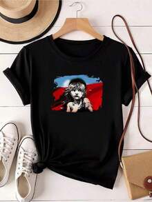 Women T-Shirts - Black - View 1