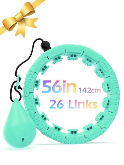 JKSHMYT 26-Link Adult Weight Loss Fitness Hoop, 56 Inches/156 Cm, Plus Size, Smart Fitness Equipment For Women