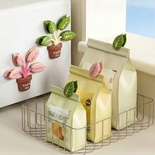 Magnetic Sealing Clips Set, Moisture-Proof Sealing Stickers, Creative Fridge Magnets, Moisture-Proof And Fresh-Keeping Bag Clips, Kitchen Tools. Each Leaf Can Be Used As A Small Clip And Is An Ideal Storage Solution For Home Kitchens And Offices. - Multicolor - View 4