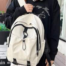 Ba lô dây rút nhiều ngăn unisex, túi nylon bền chắc dung tích lớn, balo đựng laptop cho học sinh, sinh viên, du lịch ngoài trời. - Nhiều màu - Xem 9