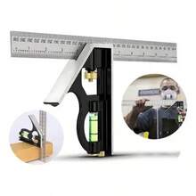 Combination Angle Square Level Blacksmith Carpenter 30cm 12in Black - 1 - View 10