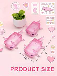 1pc Viral Creative Axolotl Squishy, Moldable Malt Candy Texture Stress Relief Fidget Toy, Cute Decompression Gift, Suitable For Birthday, Easter, Halloween, Christmas, Party - A - View 5