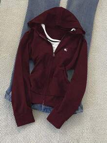 Sudadera con capucha ajustada y versátil con bordado para mujer - Multicolor 3 - Ver 5