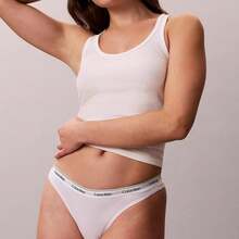 Calvin Klein Calvinklein Icon Logo Thong Underwear  Women  Panties QD5043  Thongs For Women Underwear - 霜紫丁香 - 查看 4