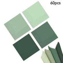 20pcs/40pcs/60pcs/Set Soft Square Jade Green Napkins, 2-Ply, 25cm*25cm Opened, Suitable For: Wedding, Tea Party, Birthday Party Decoration, Party Decoration, Party Supplies, Holiday Decoration, Holiday Supplies - Quantity - View 11