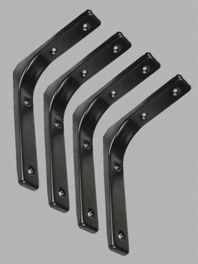 Bộ 2/4 giá đỡ tam giác bằng kim loại 6 inch, khung đỡ kệ hình tam giác, phù hợp với nhiều loại tường/mặt bàn, linh hoạt tạo thành giá đựng đồ, lý tưởng cho người thuê nhà, người yêu thích sắp xếp nhà cửa, vật dụng cần thiết để lưu trữ, có thể dùng làm giá sách treo tường, giá đựng gia vị nhà bếp, giá để cây ban công, giá treo chìa khóa lối vào.