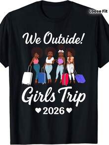 Camiseta Estampada para Mujer con Diseño Gráfico Colorido de Viaje - Camiseta Casual de Manga Corta y Cuello Redondo, Corte Relajado para Todas las Estaciones, Perfecta para el Uso Diario y Atuendos de Vacaciones, Lavable aáquina. - Blanco - Ver 1