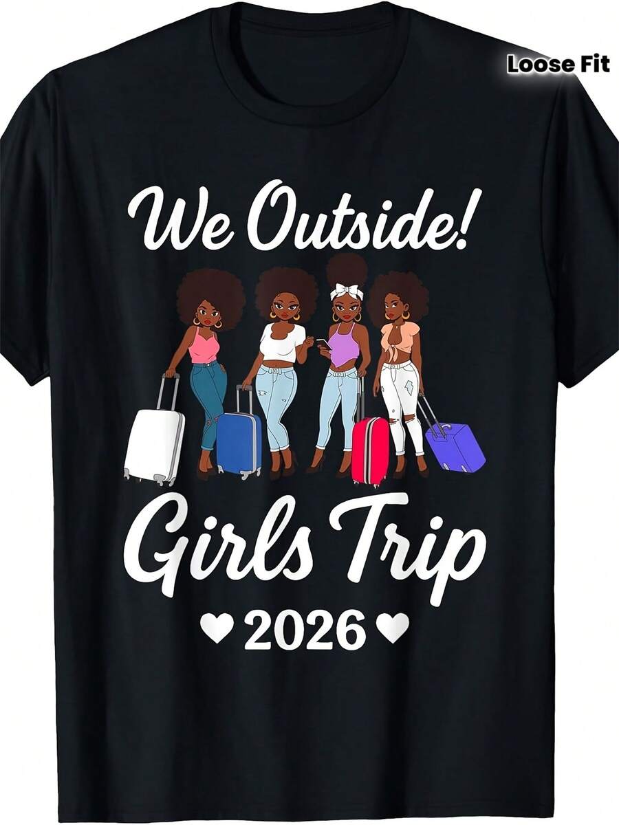 Camiseta Estampada para Mujer con Diseño Gráfico Colorido de Viaje - Camiseta Casual de Manga Corta y Cuello Redondo, Corte Relajado para Todas las Estaciones, Perfecta para el Uso Diario y Atuendos de Vacaciones, Lavable aáquina. - Blanco - Ver 1