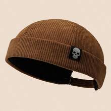 Mũ chủ nhà phong cách đường phố Hip-Hop, mũ lưỡi trai văn học kiểu Hồng Kông unisex, mũ Tangzhuang đầu lâu thời trang đa năng - A - Xem 15