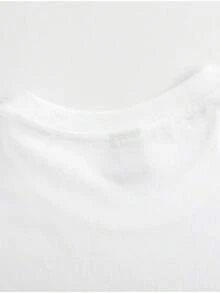 Soft Adorable estampado de perro Pug, lleno de encanto.Una camiseta de moda casual de manga corta y cuello redondo para mujer, top cómodo con un diseño divertido pattern - [Blanco] - Ver 4