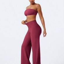 YEOREO Workout Leggings Womens No Front Seam Straight Leggings  31.5" High Waist Buttery Eddiy Gym Yoga Pants Summer Leggings For Women - Marrón oscuro - Ver 8