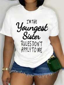 Women's Casual Short Sleeve Crew Neck T-Shirt - Printed Top, Comfortable Fit - White - View 6