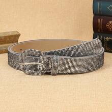 APLCSEY 1pc Fully Rhinestoned Silver Rhinestone Waist Belt, Women's Shiny Decorative Belt For Party, Nightclub, Sexy Outfit - Grey - View 4