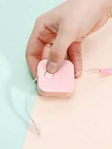 1pc Mini Retractable Tape Measure, Suitable For Body Measurement, Sewing, Handicrafts, Color: Blue, Compact And Portable - Multicolor - View 5