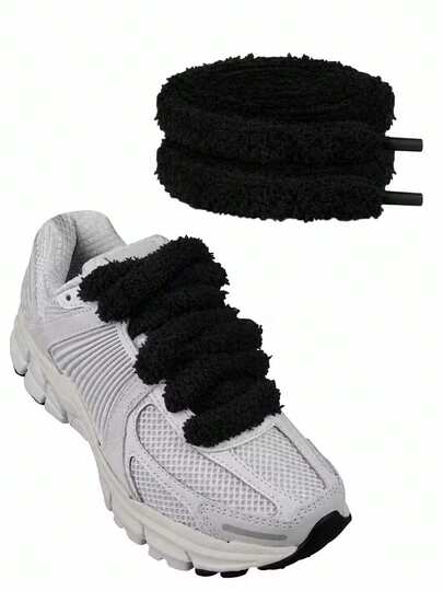 1 Paio di Lacci Piatti, Adatti per Scarpe Sportive; Lacci Spessi, Adatti per Scarpe Casual - Colore Unito, Casual e Lavabili, Lunghezza 120CM